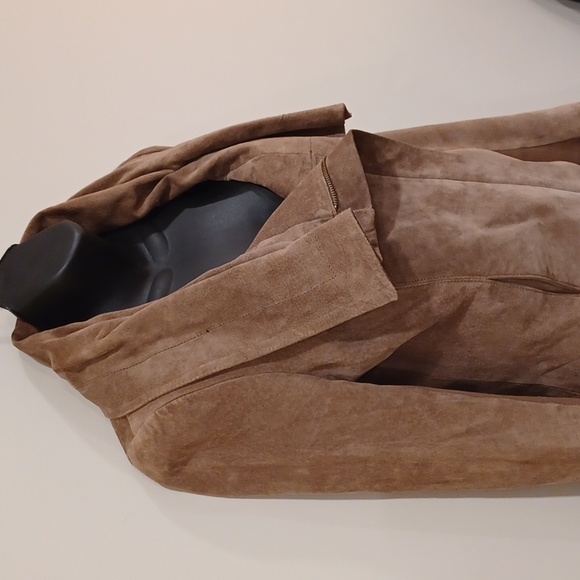 Le Chateau Statement Collar Suede Moto Jacket- Sz. XXS - Picture 5 of 15